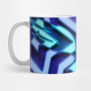 Freedom eagle - Geometric neon on black wall Mug